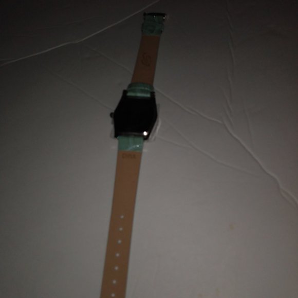 Burgi Women\'s designer watch Brand New mint green leather band